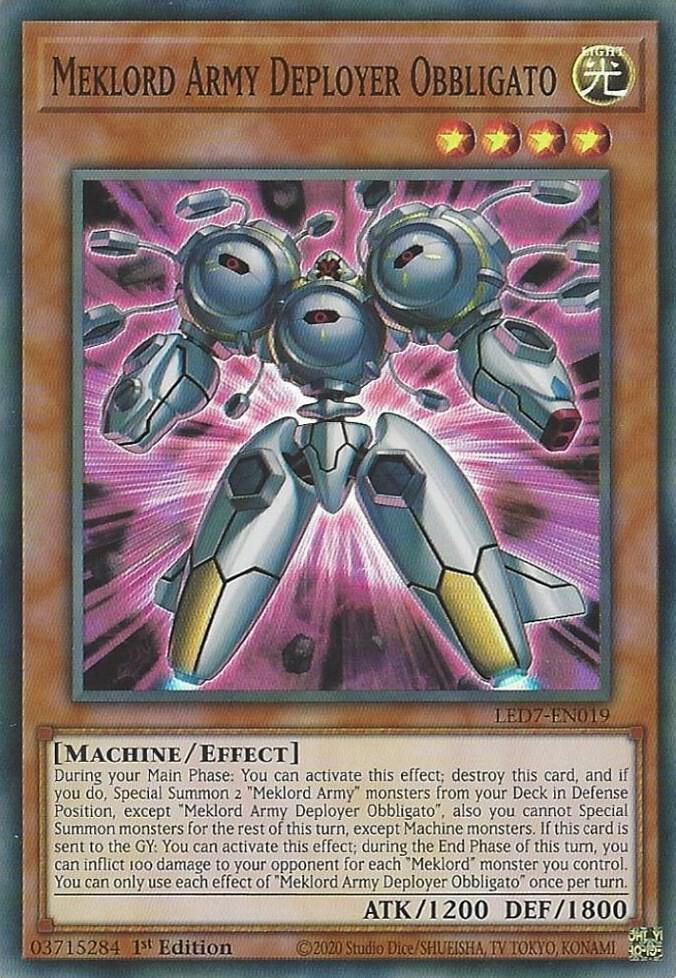 Meklord Army Deployer Obbligato [LED7-EN019] Super Rare
