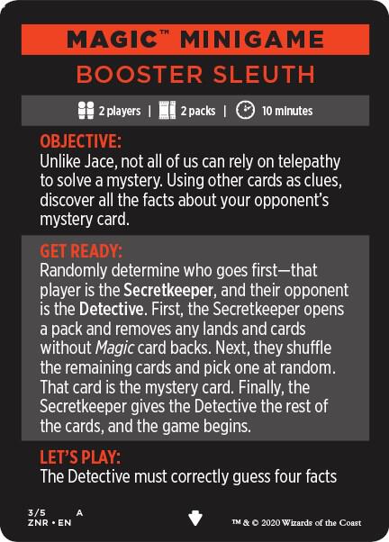 Booster Sleuth (Magic Minigame) [Zendikar Rising Minigame]