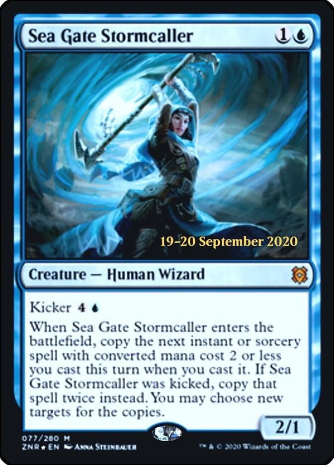 Sea Gate Stormcaller [Zendikar Rising Prerelease Promos]