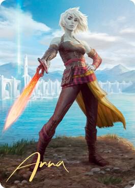 Nahiri, Heir of the Ancients 1 Art Card (Gold-Stamped Signature) [Zendikar Rising Art Series]