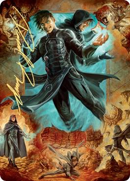 Jace, Mirror Mage 2 Art Card (Gold-Stamped Signature) [Zendikar Rising Art Series]
