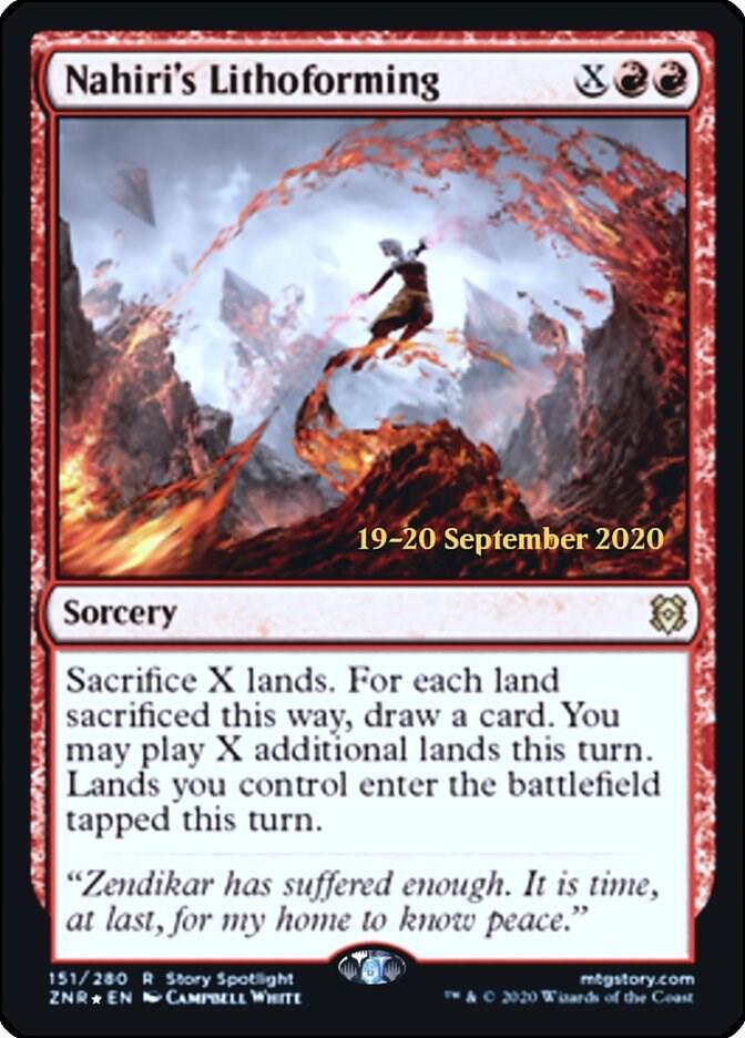 Nahiri's Lithoforming [Zendikar Rising Prerelease Promos]