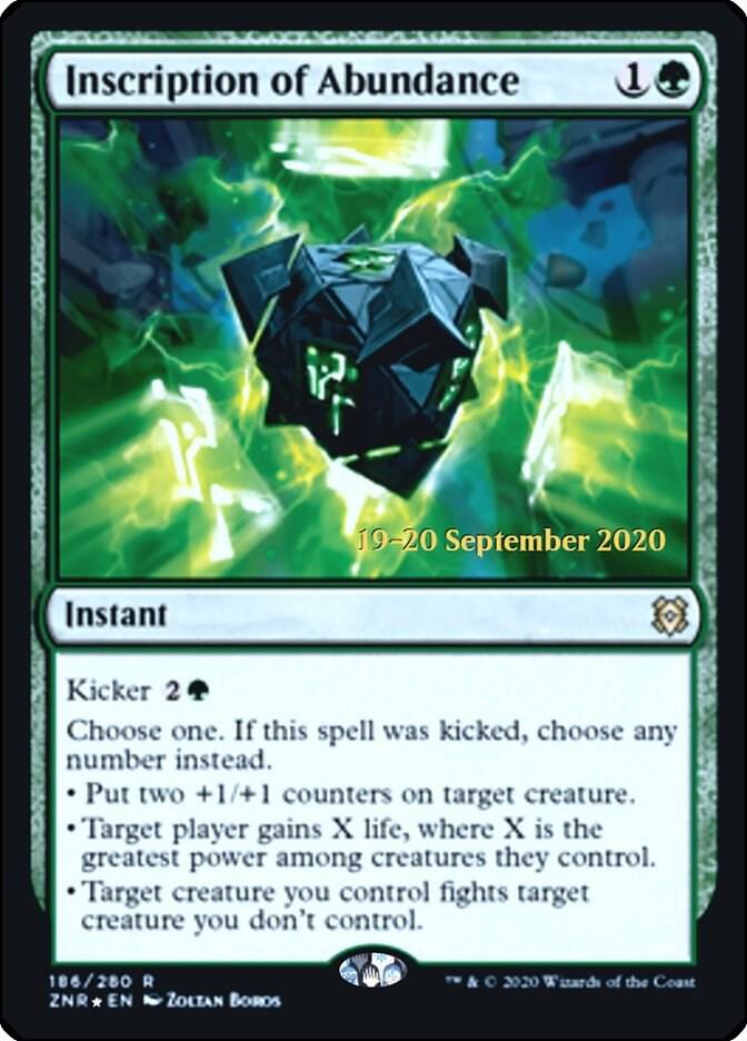 Inscription of Abundance [Zendikar Rising Prerelease Promos]