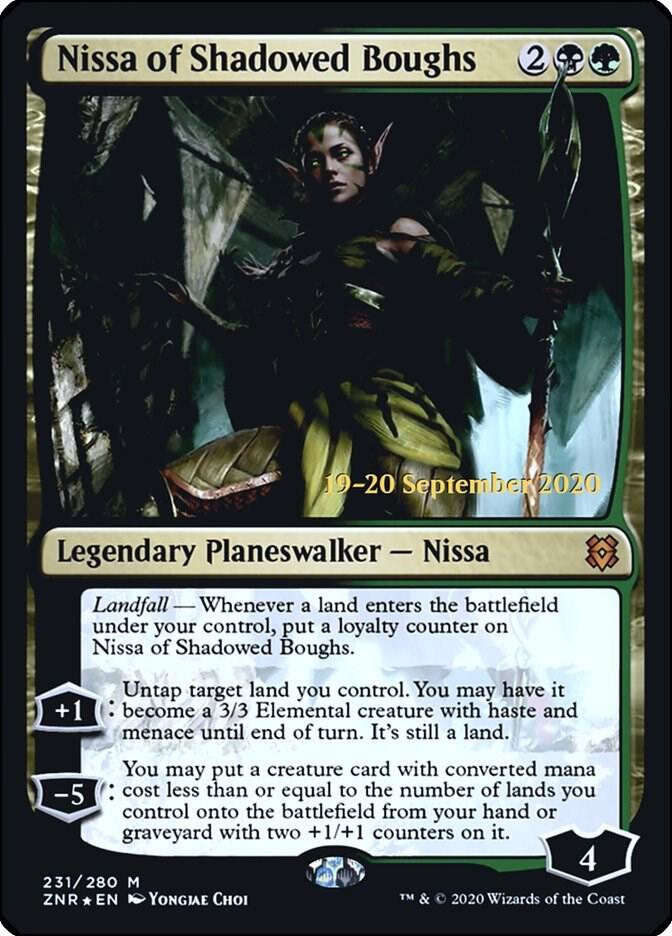 Nissa of Shadowed Boughs [Zendikar Rising Prerelease Promos]