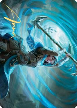 Sea Gate Stormcaller Art Card (Gold-Stamped Signature) [Zendikar Rising Art Series]