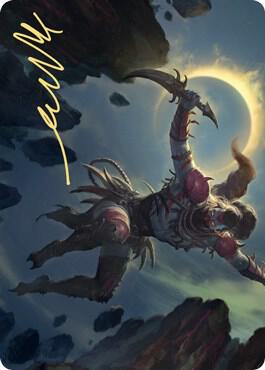 Nighthawk Scavenger Art Card (Gold-Stamped Signature) [Zendikar Rising Art Series]