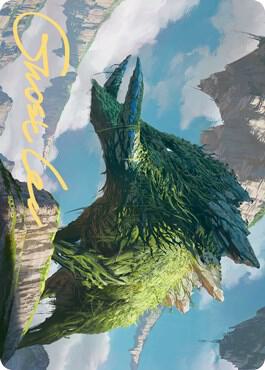 Yasharn, Implacable Earth Art Card (Gold-Stamped Signature) [Zendikar Rising Art Series]