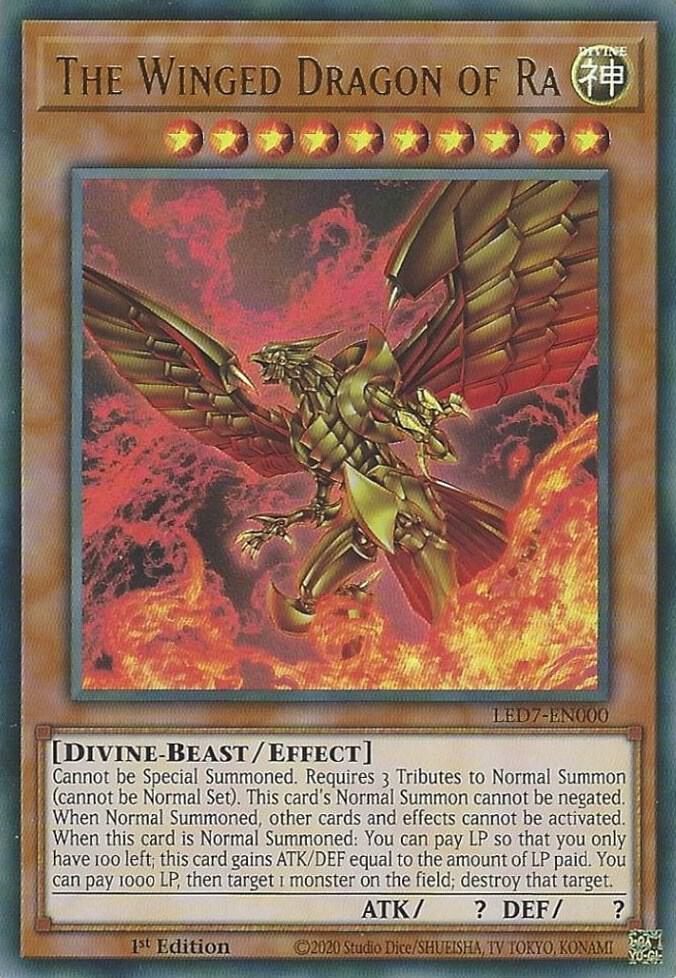 The Winged Dragon of Ra (Alternate Art) [LED7-EN000] Ultra Rare