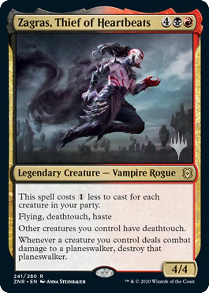 Zagras, Thief of Heartbeats (Promo Pack) [Zendikar Rising Promos]