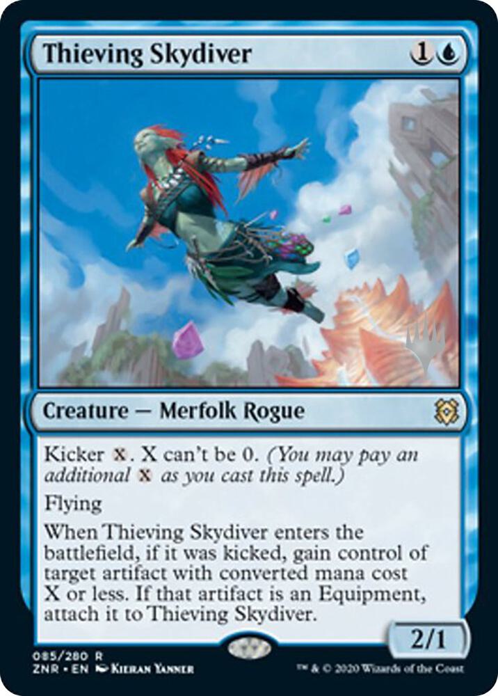 Thieving Skydiver (Promo Pack) [Zendikar Rising Promos]