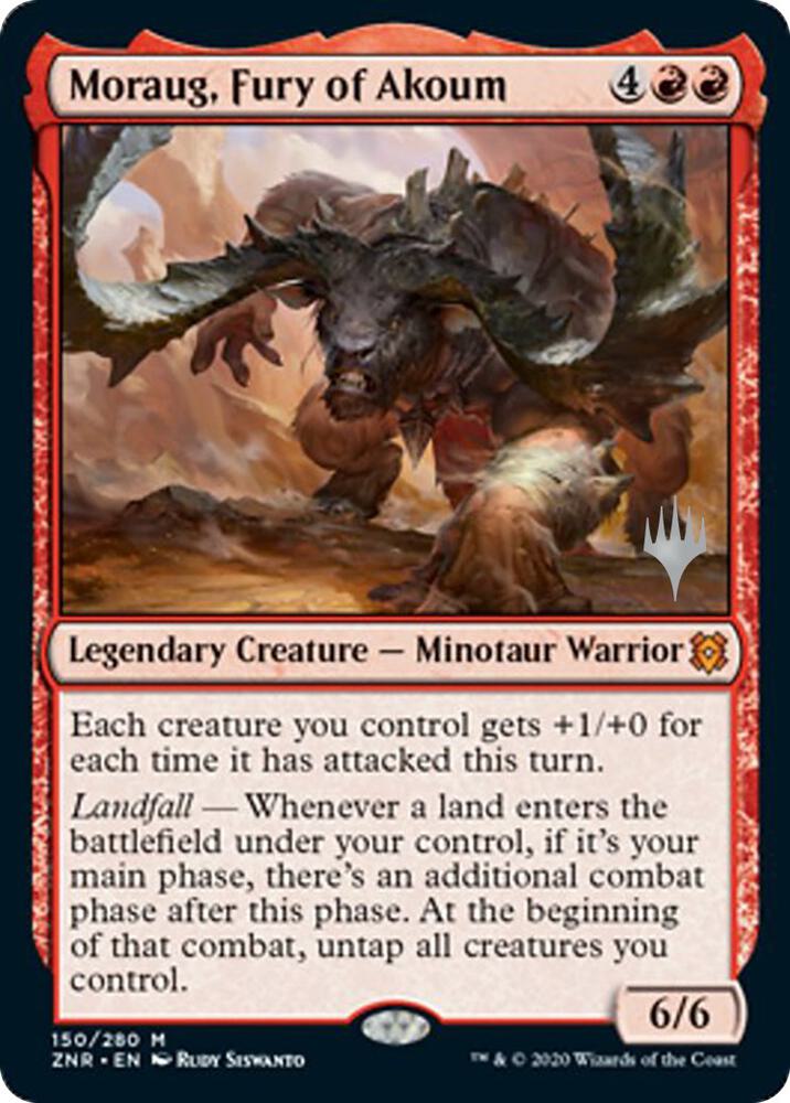 Moraug, Fury of Akoum (Promo Pack) [Zendikar Rising Promos]