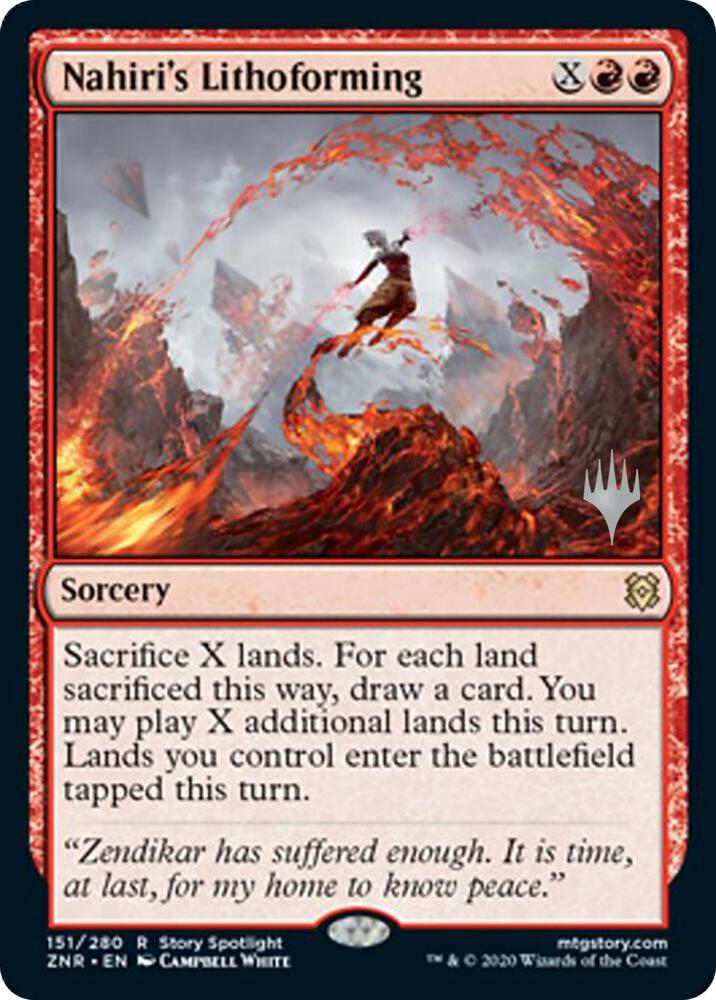 Nahiri's Lithoforming (Promo Pack) [Zendikar Rising Promos]