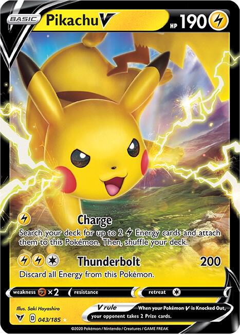 Pikachu V (043/185) [Sword & Shield: Vivid Voltage]