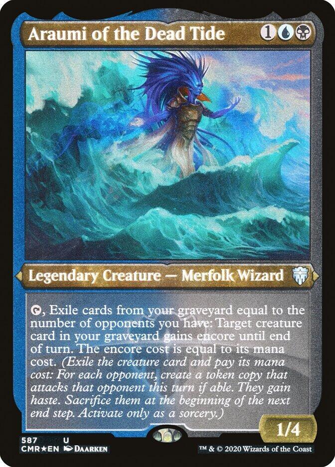 Araumi of the Dead Tide (Etched) [Commander Legends]
