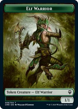 Elf Warrior // The Monarch Double-Sided Token [Commander Legends Tokens]