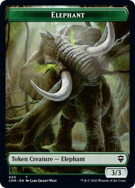 Elephant // Soldier Double-Sided Token [Commander Legends Tokens]