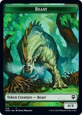 Beast (19) // Elephant Double-Sided Token [Commander Legends Tokens]