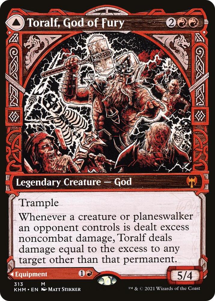 Toralf, God of Fury // Toralf's Hammer (Showcase) [Kaldheim]