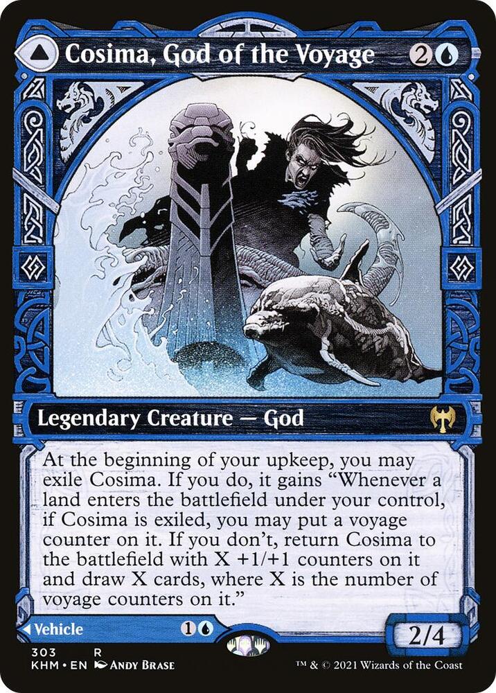 Cosima, God of the Voyage // The Omenkeel (Showcase) [Kaldheim]