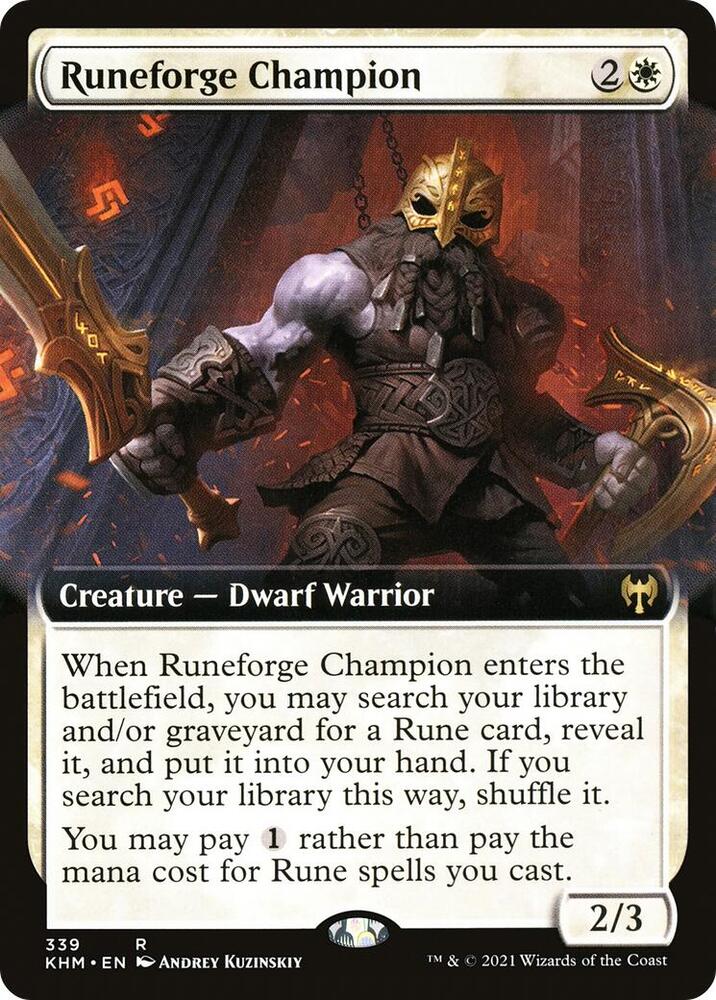 Runeforge Champion (Extended Art) [Kaldheim]