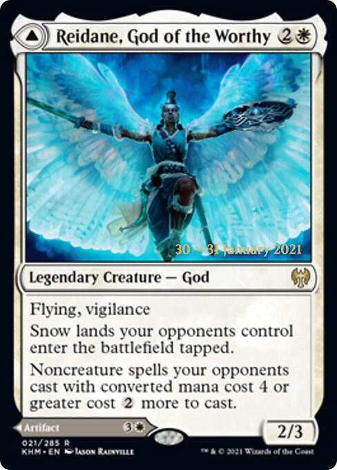 Reidane, God of the Worthy // Valkmira, Protector's Shield [Kaldheim Prerelease Promos]