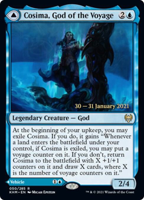 Cosima, God of the Voyage // The Omenkeel [Kaldheim Prerelease Promos]