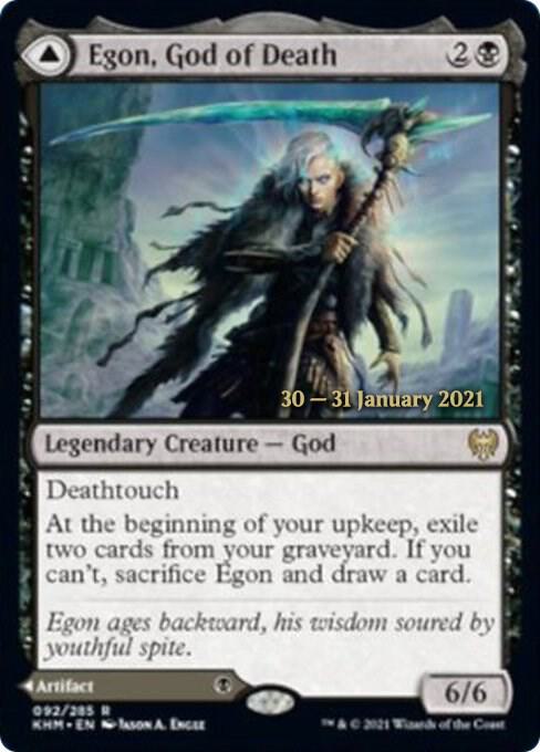 Egon, God of Death // Throne of Death [Kaldheim Prerelease Promos]