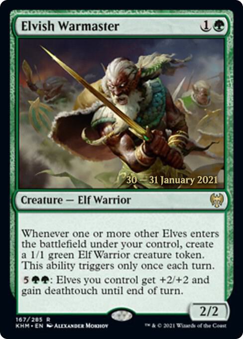 Elvish Warmaster [Kaldheim Prerelease Promos]