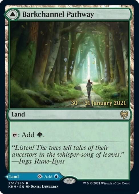Barkchannel Pathway // Tidechannel Pathway [Kaldheim Prerelease Promos]