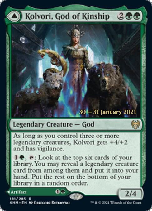 Kolvori, God of Kinship // The Ringhart Crest [Kaldheim Prerelease Promos]