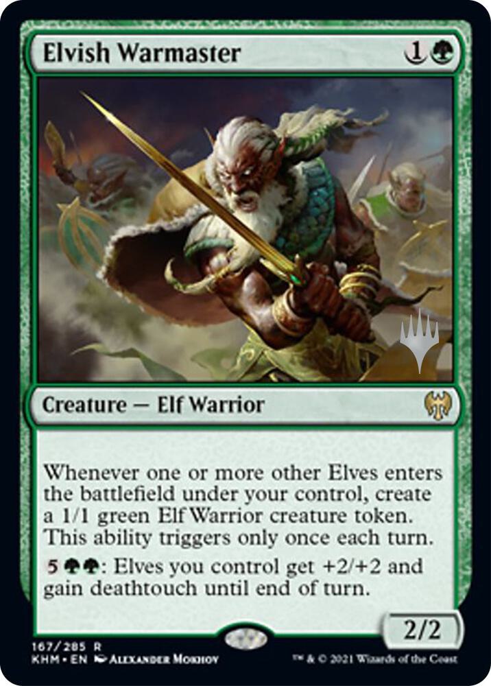 Elvish Warmaster (Promo Pack) [Kaldheim Promos]