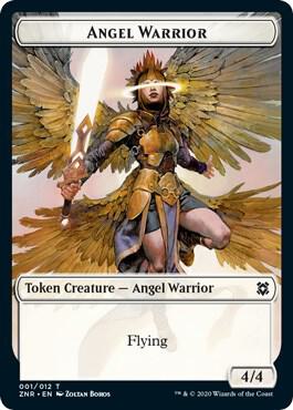 Angel Warrior // Shark Double-Sided Token [Challenger Decks 2021 Tokens]