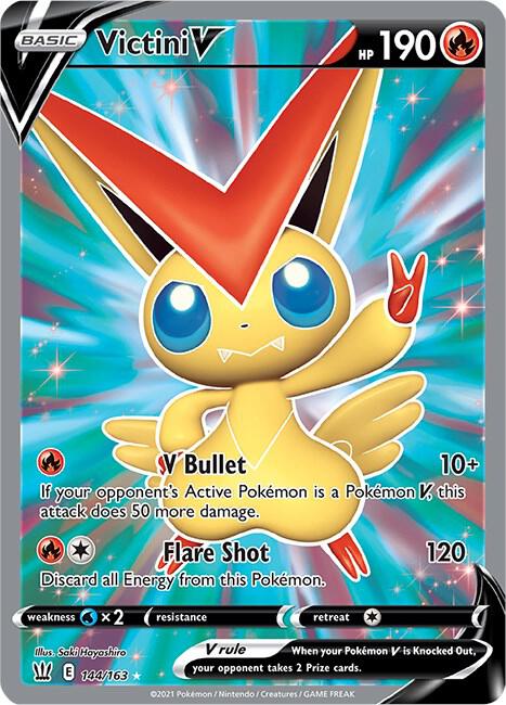 Victini V (144/163) [Sword & Shield: Battle Styles]