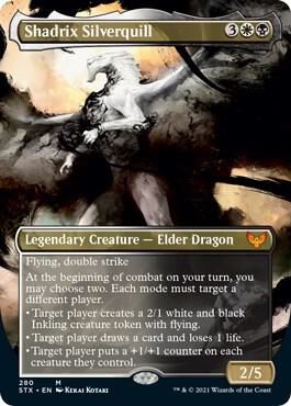 Shadrix Silverquill (Borderless Alternate Art) [Strixhaven: School of Mages]