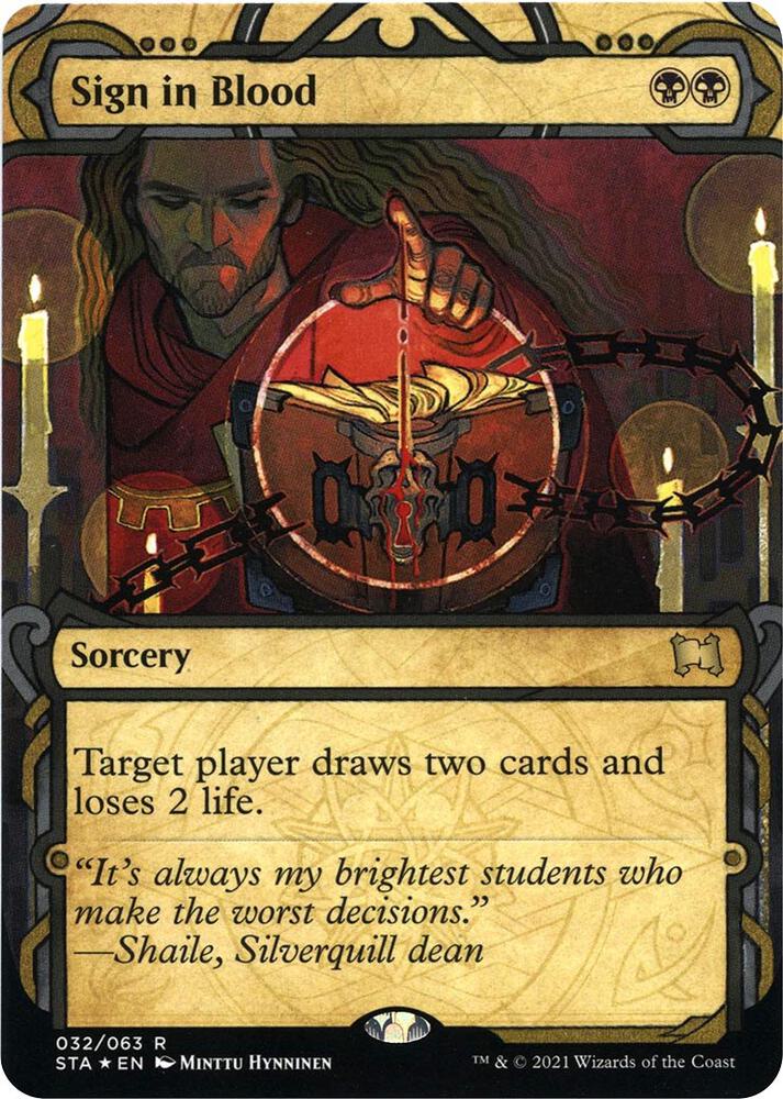 Sign in Blood (Foil Etched) [Strixhaven: Mystical Archive]