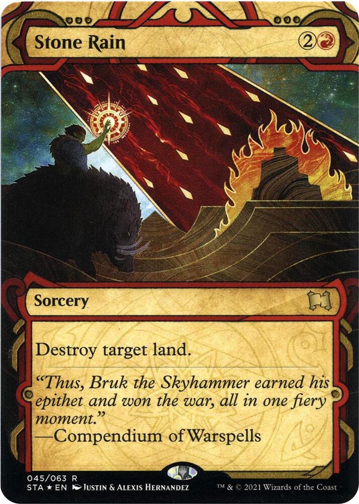 Stone Rain (Foil Etched) [Strixhaven: School of Mages Mystical Archive]