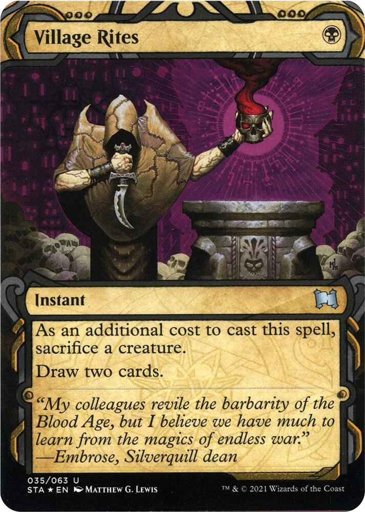 Village Rites (Foil Etched) [Strixhaven: School of Mages Mystical Archive]