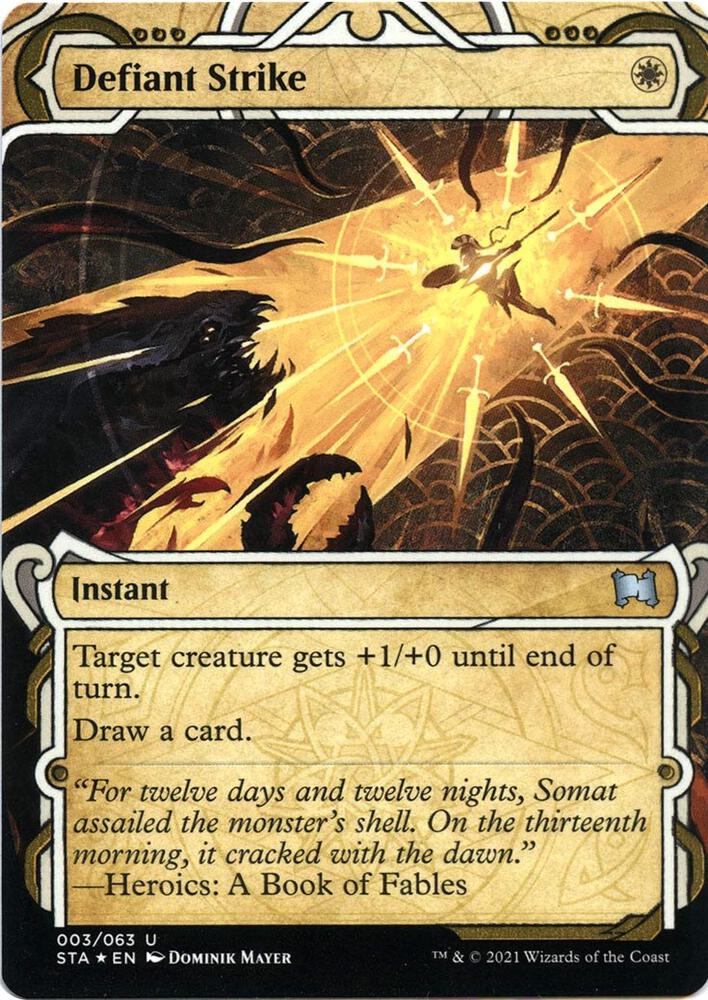 Defiant Strike (Foil Etched) [Strixhaven: Mystical Archive]