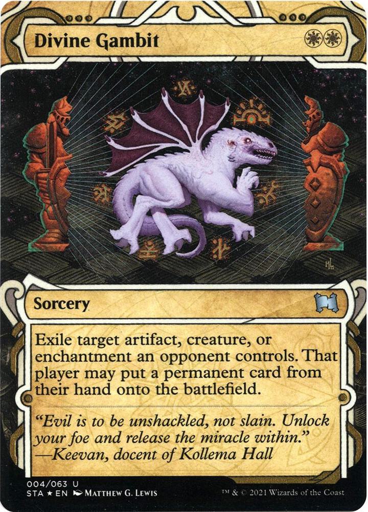 Divine Gambit (Foil Etched) [Strixhaven: Mystical Archive]