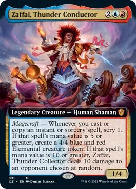 Zaffai, Thunder Conductor (Extended Art) [Commander 2021]