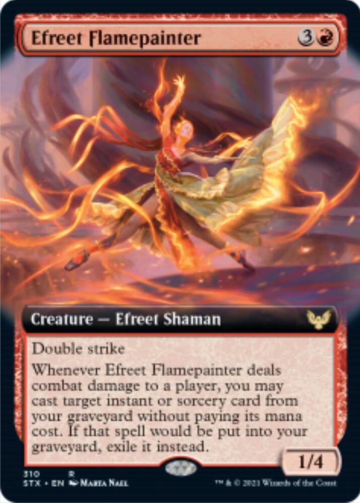 Efreet Flamepainter (Extended Art) [Strixhaven: School of Mages]