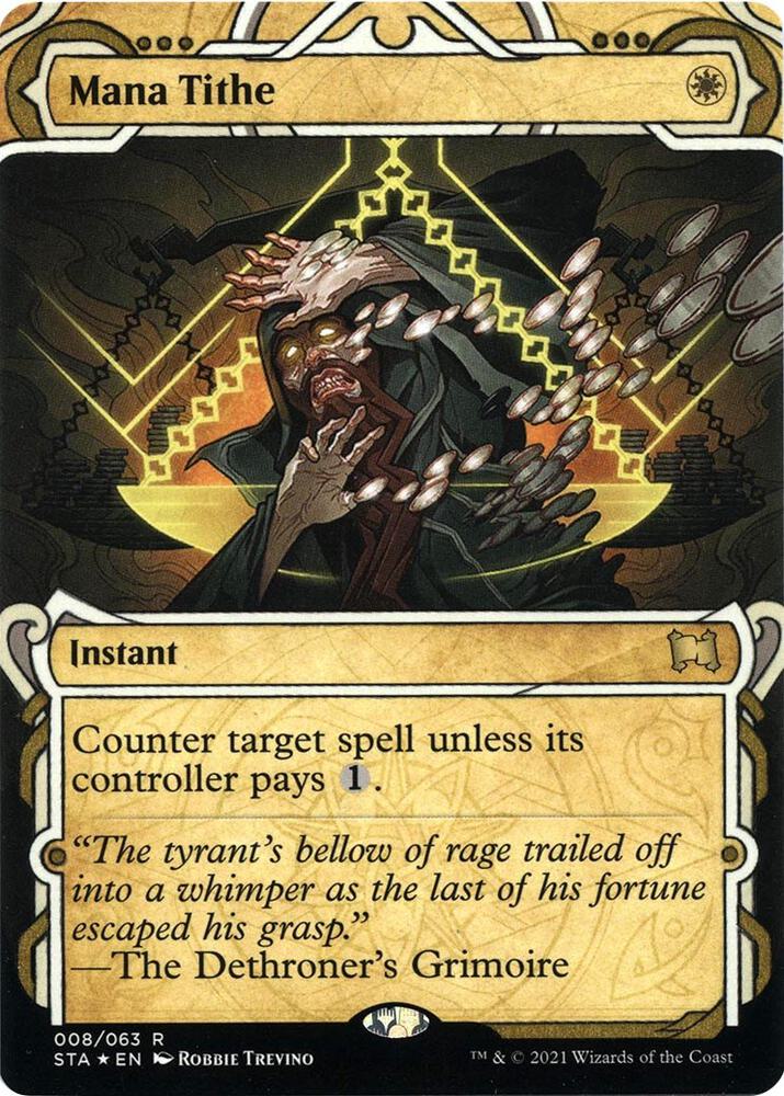 Mana Tithe (Foil Etched) [Strixhaven: School of Mages Mystical Archive]