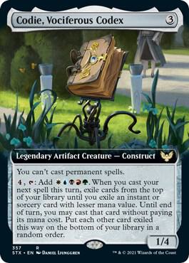 Codie, Vociferous Codex (Extended Art) [Strixhaven: School of Mages]
