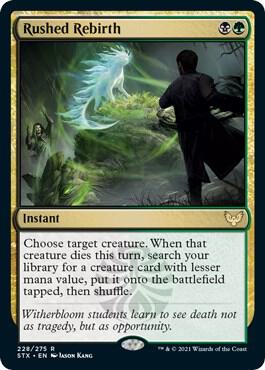 Rushed Rebirth [Strixhaven: School of Mages]