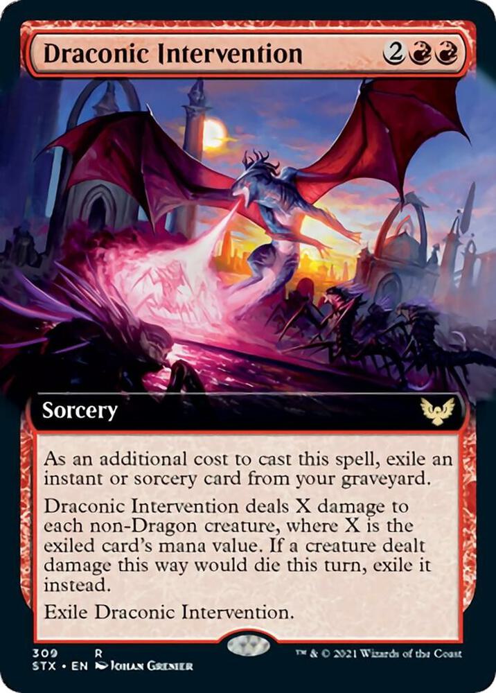 Draconic Intervention (Extended Art) [Strixhaven: School of Mages]