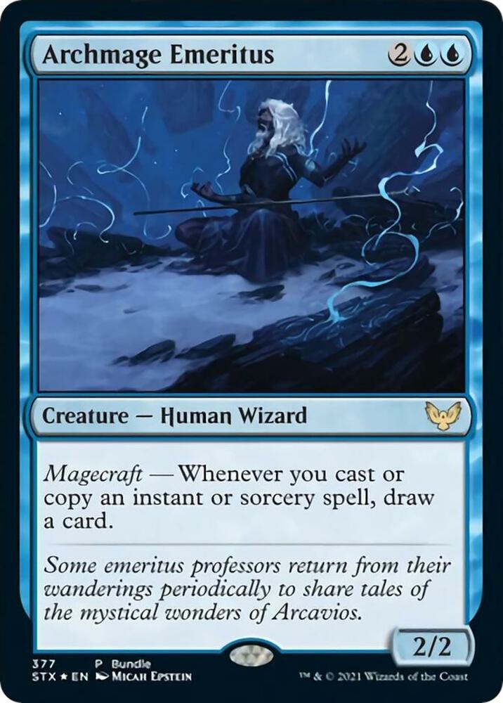 Archmage Emeritus (Bundle) [Strixhaven: School of Mages Promos]