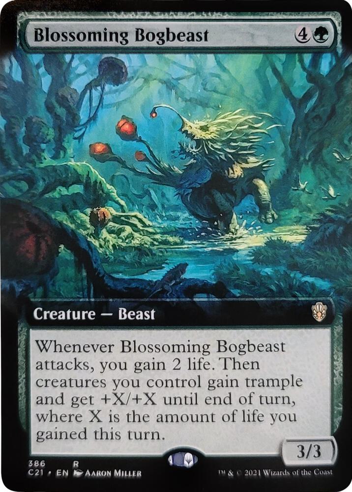 Blossoming Bogbeast (Extended Art) [Commander 2021]