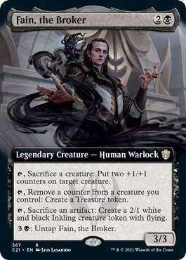 Fain, the Broker (Extended Art) [Commander 2021]