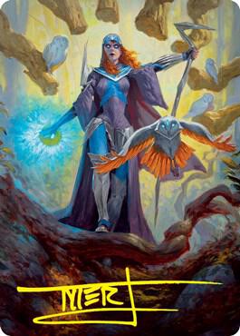 Kasmina, Enigma Sage Art Card (Gold-Stamped Signature) [Strixhaven: School of Mages Art Series]