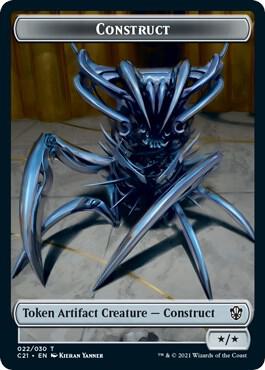 Construct (022) // Treasure Double-Sided Token [Commander 2021 Tokens]